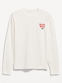 Image number 1 showing, Heavyweight Crew-Neck Graphic Cropped T-Shirt