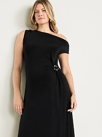 Image number 3 showing, Maternity Asymmetrical Twist Drape Dress