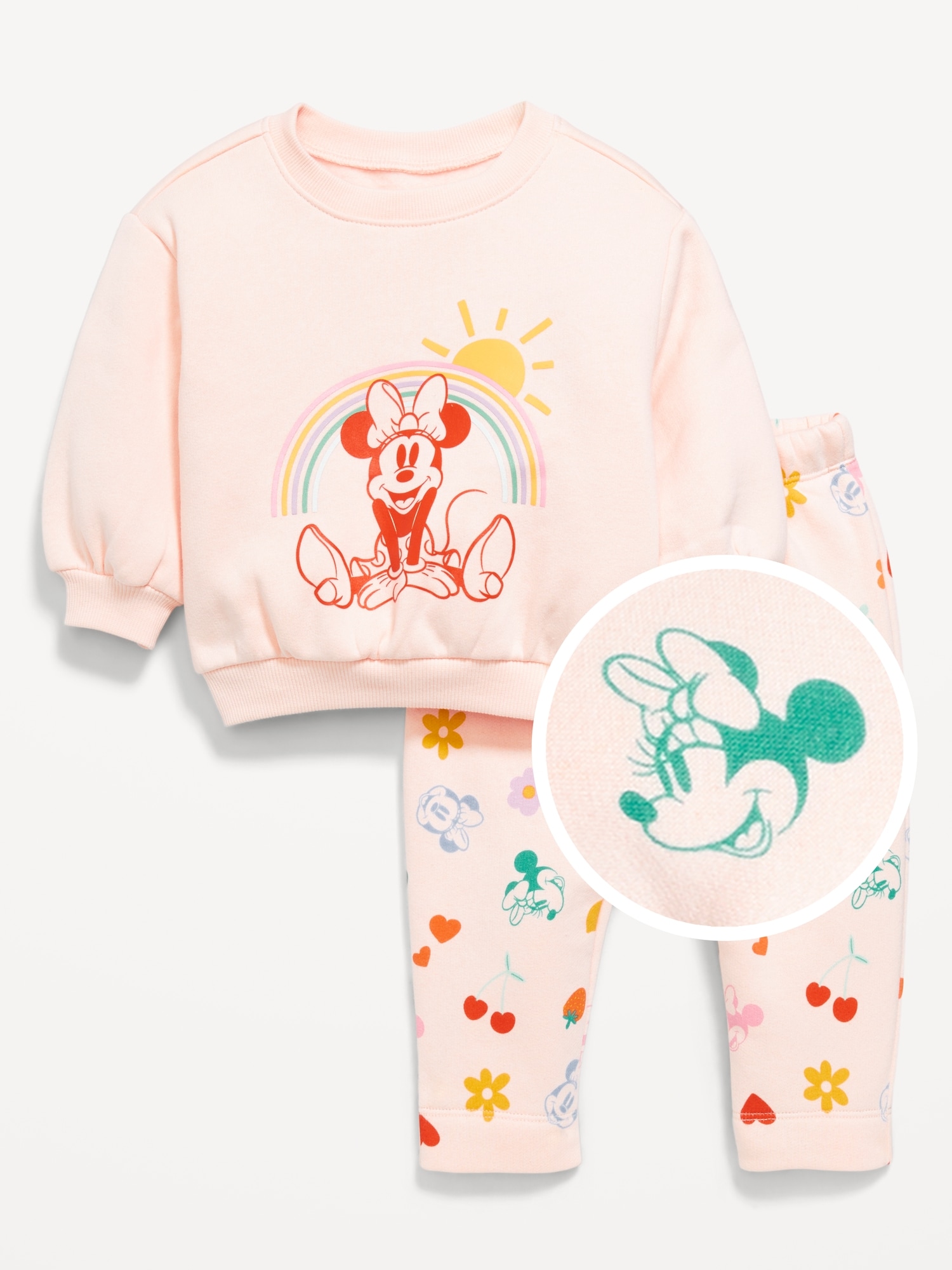 Disney© Crew-Neck Sweatshirt and Sweatpants Set for Baby