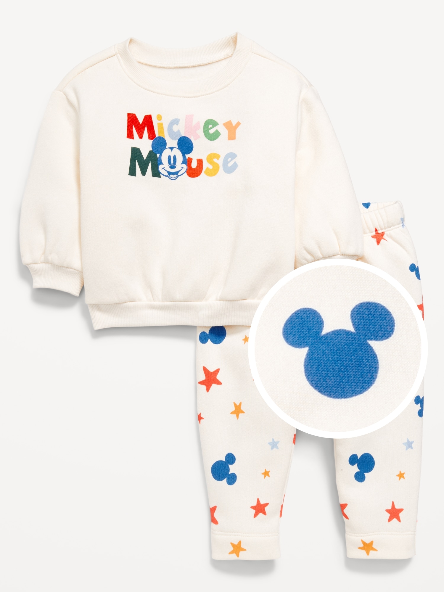 Disney© Crew-Neck Sweatshirt and Sweatpants Set for Baby