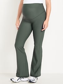 Image number 1 showing, Maternity Full-Panel PowerSoft Flare Leggings