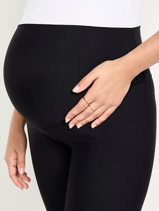 Maternity Leggings Lace Flare Pants Wide Leg Flare... - Grandado