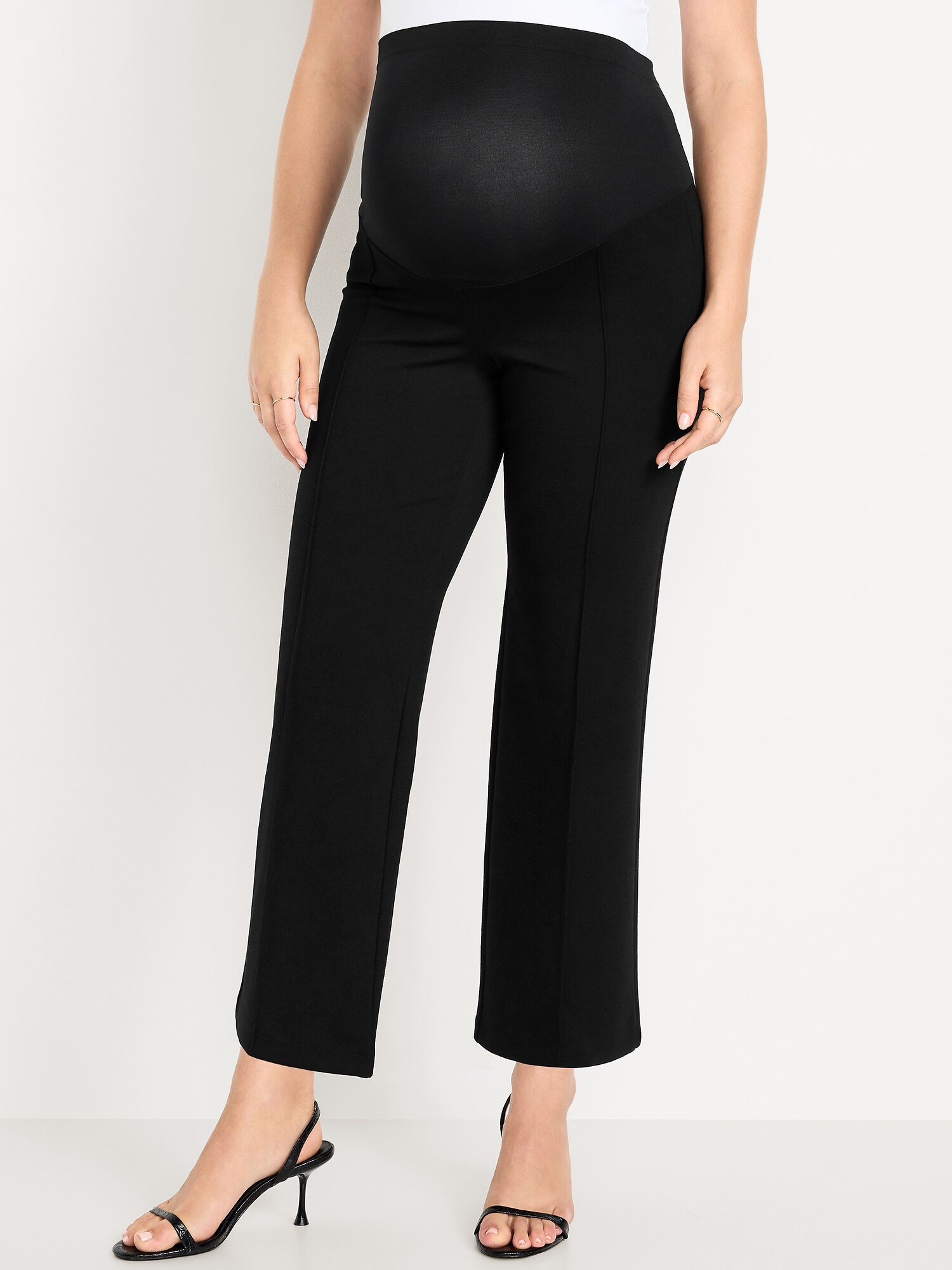 Женские брюки Old Navy Maternity Full-Panel Stevie Straight, цвет: Чёрный — фото 2