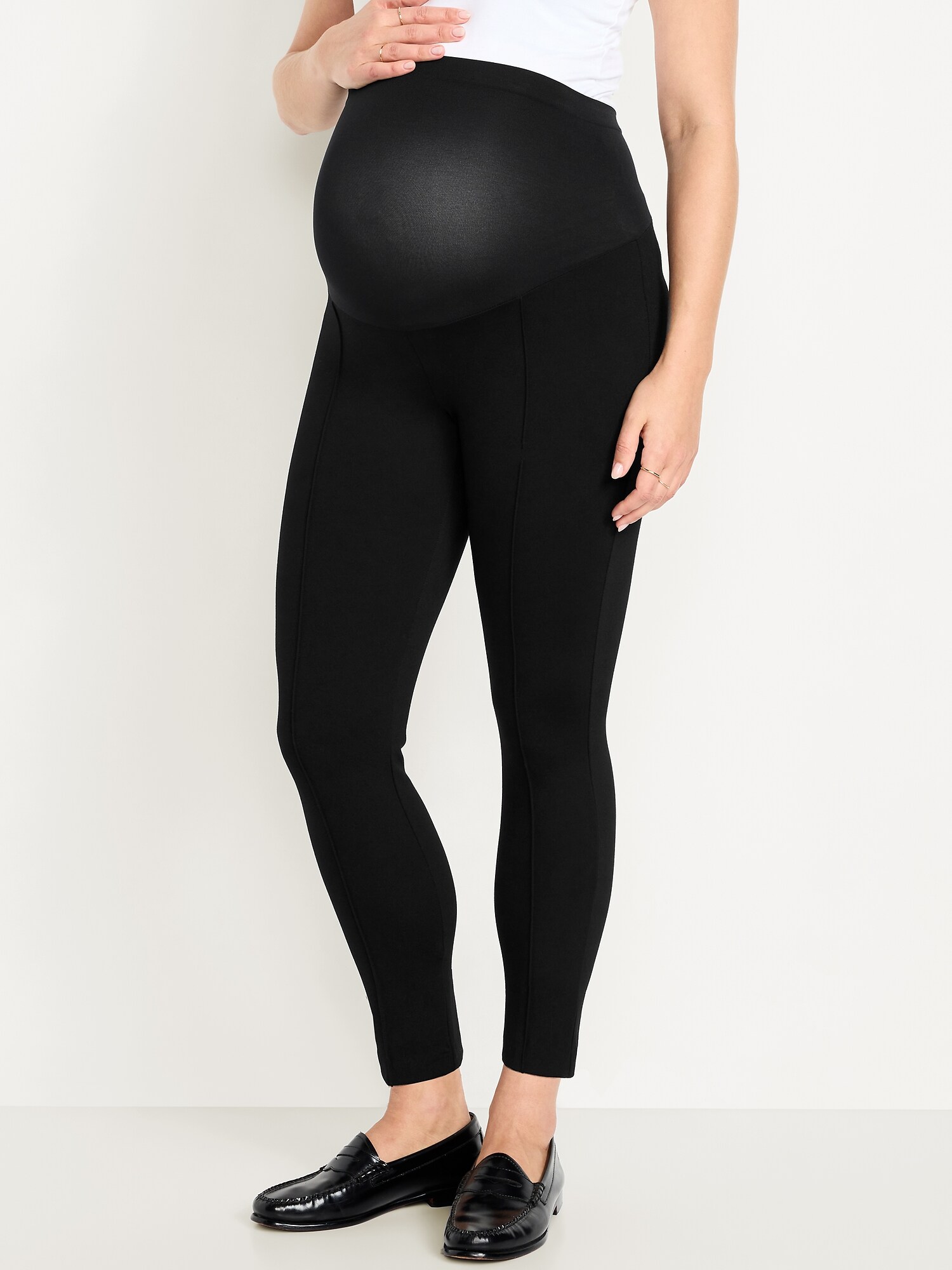 Женские брюки Old Navy Maternity Full-Panel Stevie Skinny, цвет: Чёрный — фото 2