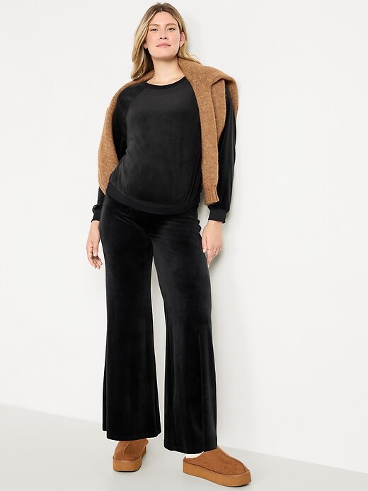 Image number 3 showing, Maternity Velour Crew-Neck Sweatshirt