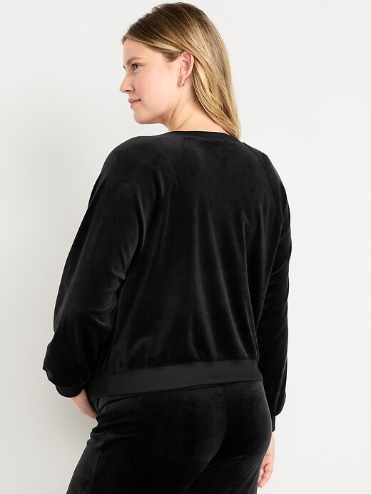 Image number 2 showing, Maternity Velour Crew-Neck Sweatshirt
