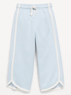 Dolphin-Hem Cropped Sweatpants for Toddler Girls