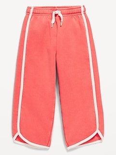 Dolphin-Hem Cropped Sweatpants for Toddler Girls