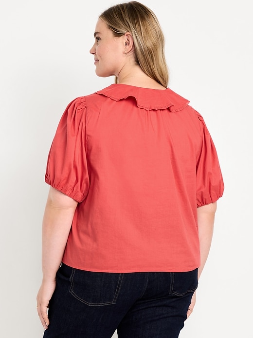 Image number 8 showing, Ruffle Collar Button-Down Top