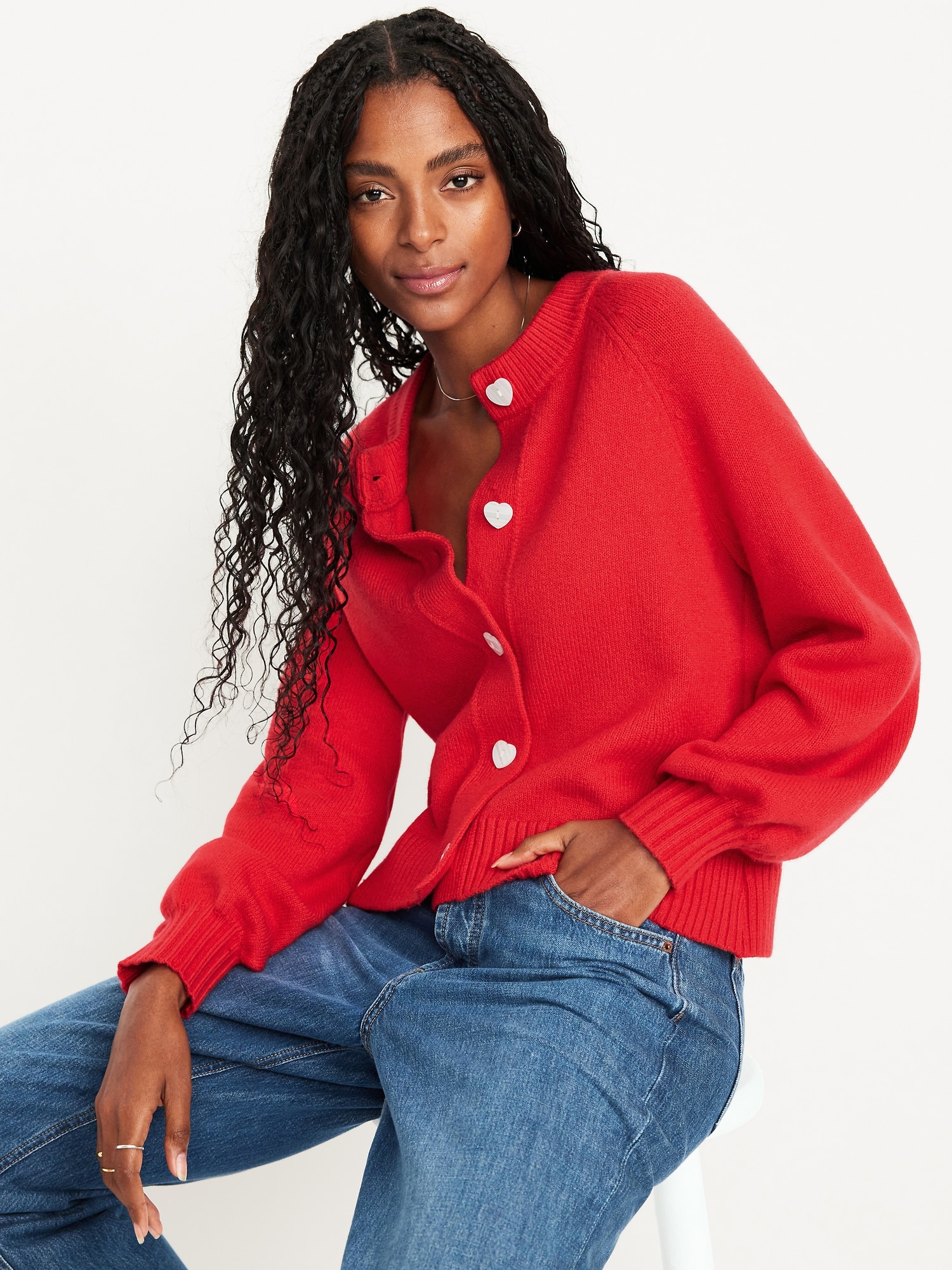 SoSoft Crew-Neck Cardigan Sweater