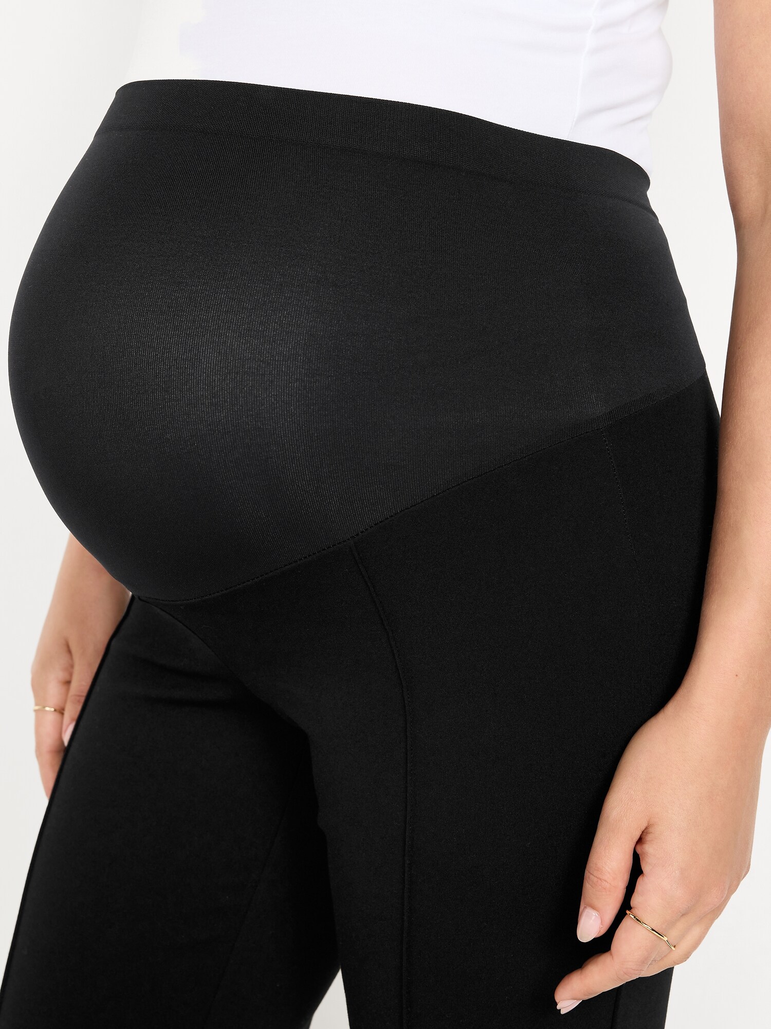 Женские брюки Old Navy Maternity Full-Panel Stevie Straight, цвет: Чёрный — фото 5