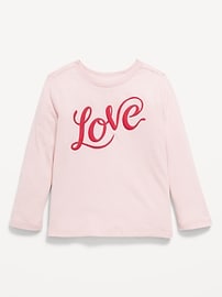 Image number 1 showing, Long-Sleeve Graphic T-Shirt for Toddler Girls