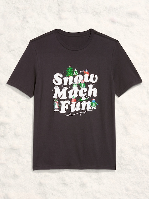 Holiday Graphic T-Shirt for Men - Penguins