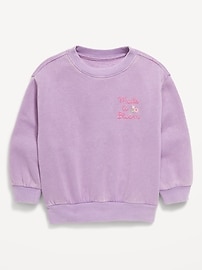 Image number 1 showing, Embroidered Crew-Neck Sweatshirt for Toddler Girls