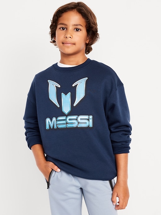 Image number 3 showing, Messi™ Oversized Crew-Neck Graphic Sweatshirt for Boys