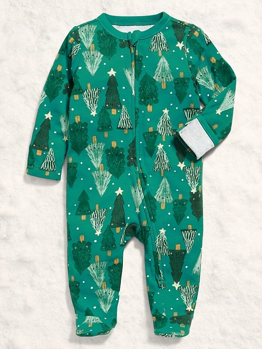 Image number 1 showing, 2-Way-Zip Sleep & Play Footed One-Piece for Baby