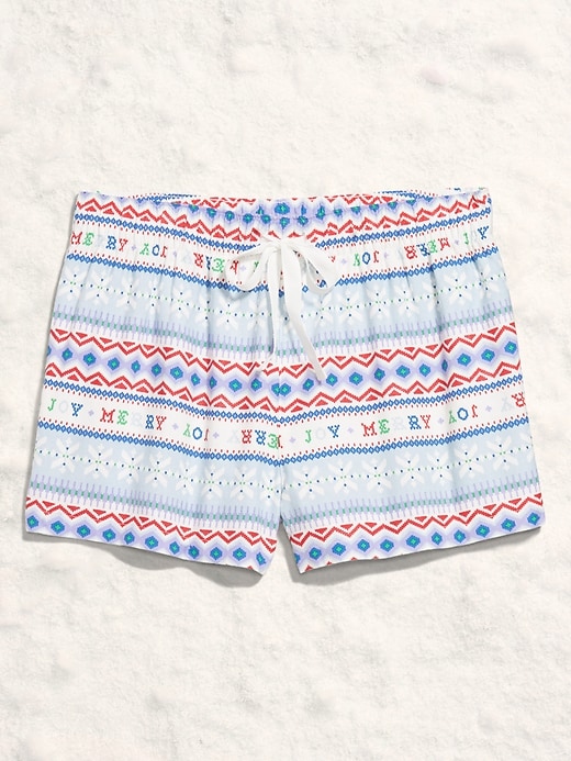 Image number 4 showing, Flannel Boxer Pajama Shorts for Women