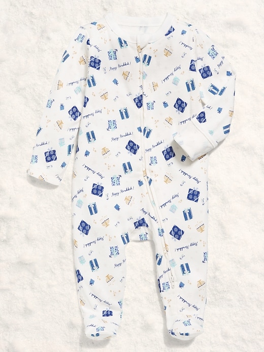 Image number 1 showing, 2-Way-Zip Sleep & Play Footed One-Piece for Baby