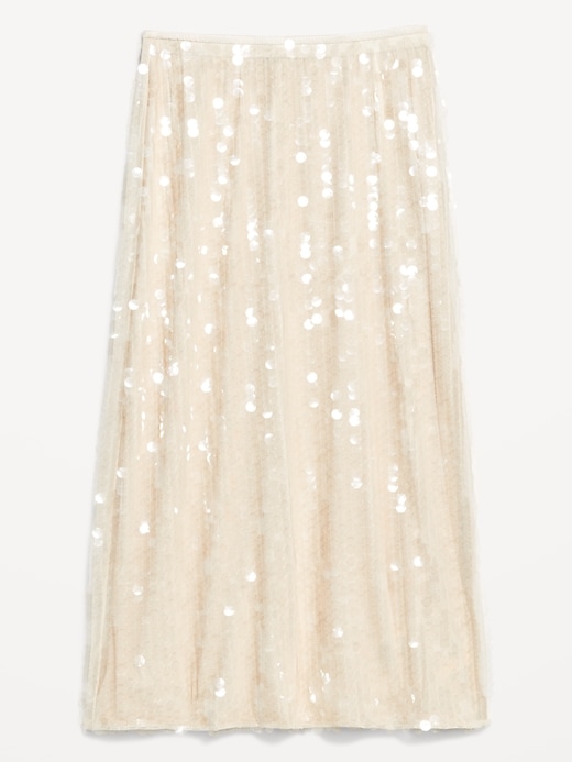 Image number 6 showing, High-Waisted Sequin Midi Pencil Skirt