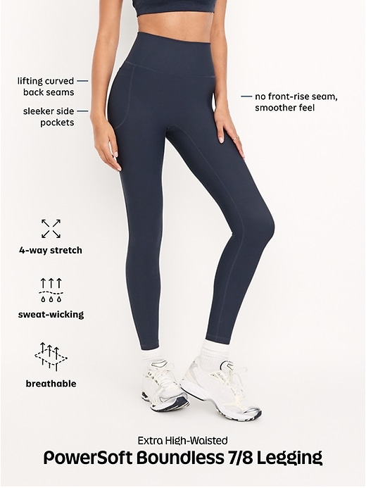 Image number 8 showing, Extra-High Waisted PowerSoft Boundless 7/8 Pocket Leggings – No Front Seam
