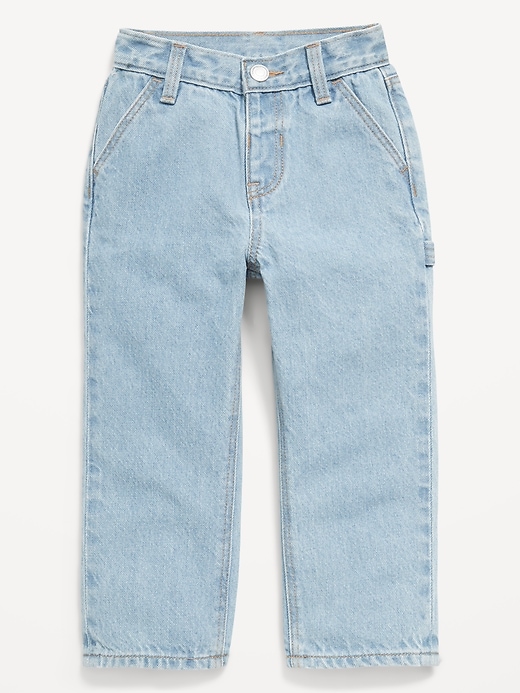 Image number 1 showing, Baggy Carpenter Utility Jeans for Toddler Boys