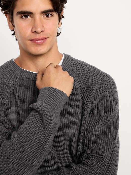 Image number 3 showing, Crew-Neck Shaker-Stitch Sweater