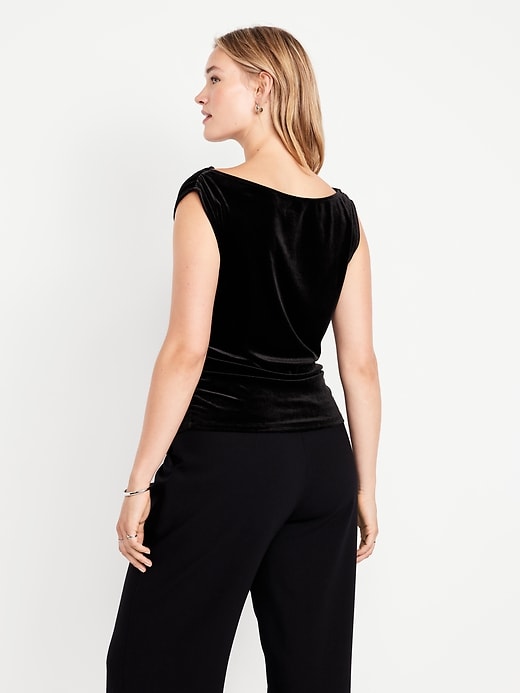 Image number 5 showing, Velvet Ruched Top