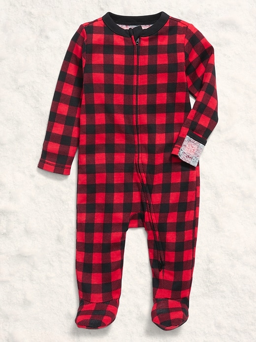 Printed 2-Way-Zip Sleep & Play Footed One-Piece for Baby
