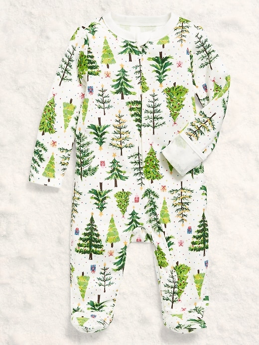 Image number 1 showing, 2-Way-Zip Sleep & Play Footed One-Piece for Baby