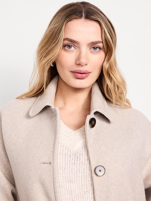 Image number 4 showing, Relaxed Button-Front Mac Coat