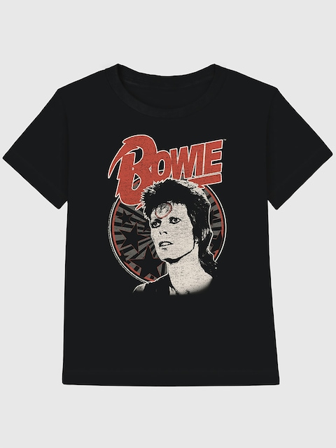David Bowie Space Oddity Graphic T-Shirt for Kids - Black