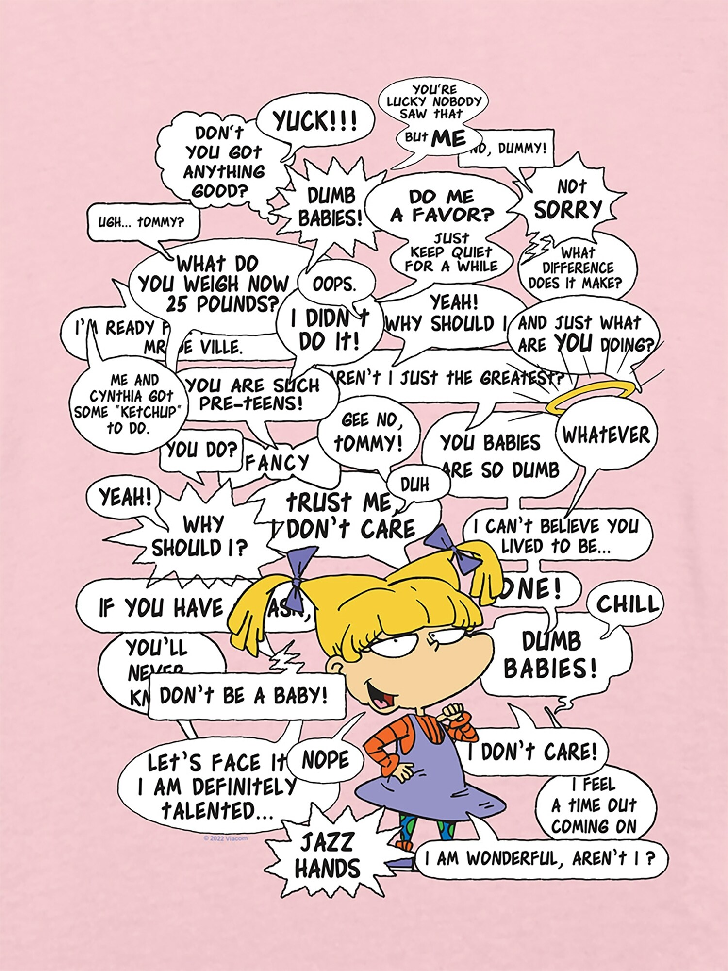 Футболка Old Navy Rugrats Angelica Overload Graphic T-Shirt для девочек, цвет: Розовый — фото 2