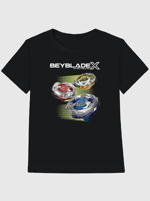 Beyblade X Logo Graphic T-Shirt for Kids - Black