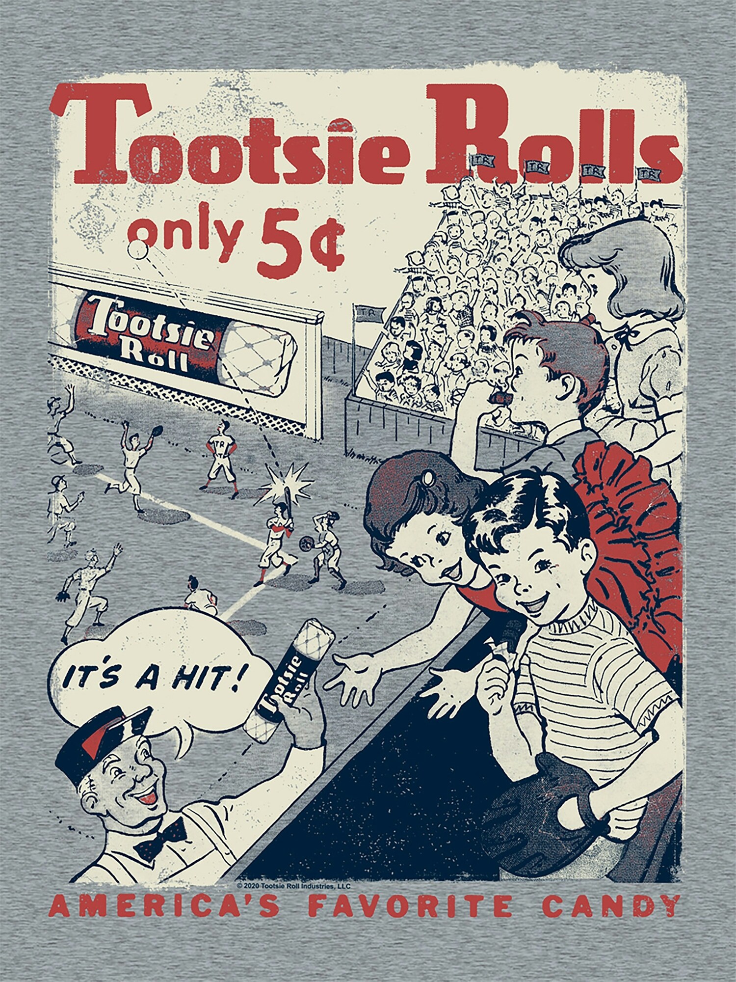 Детская футболка Old Navy Tootsie Roll A Hit Graphic, цвет: Меланжевый — фото 2