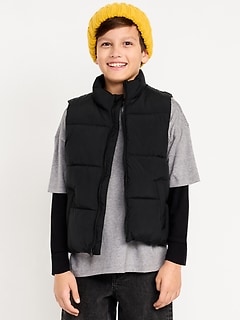 Water-Resistant Quilted Puffer Vest for Boys