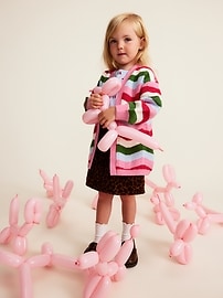 Image number 3 showing, Printed Open-Front Cardigan Sweater for Toddler Girls