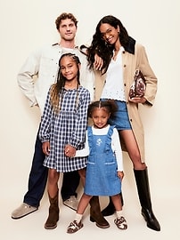 Image number 3 showing, Long-Sleeve Ribbed T-Shirt and Embroidered Jean Dress Set for Toddler Girls