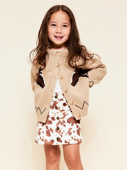 Image number 2 showing, Button-Front Faux-Suede Skirt for Toddler Girls