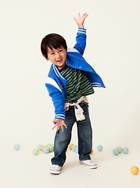 Image number 2 showing, Oversized Waffle-Knit Striped T-Shirt for Toddler Boys