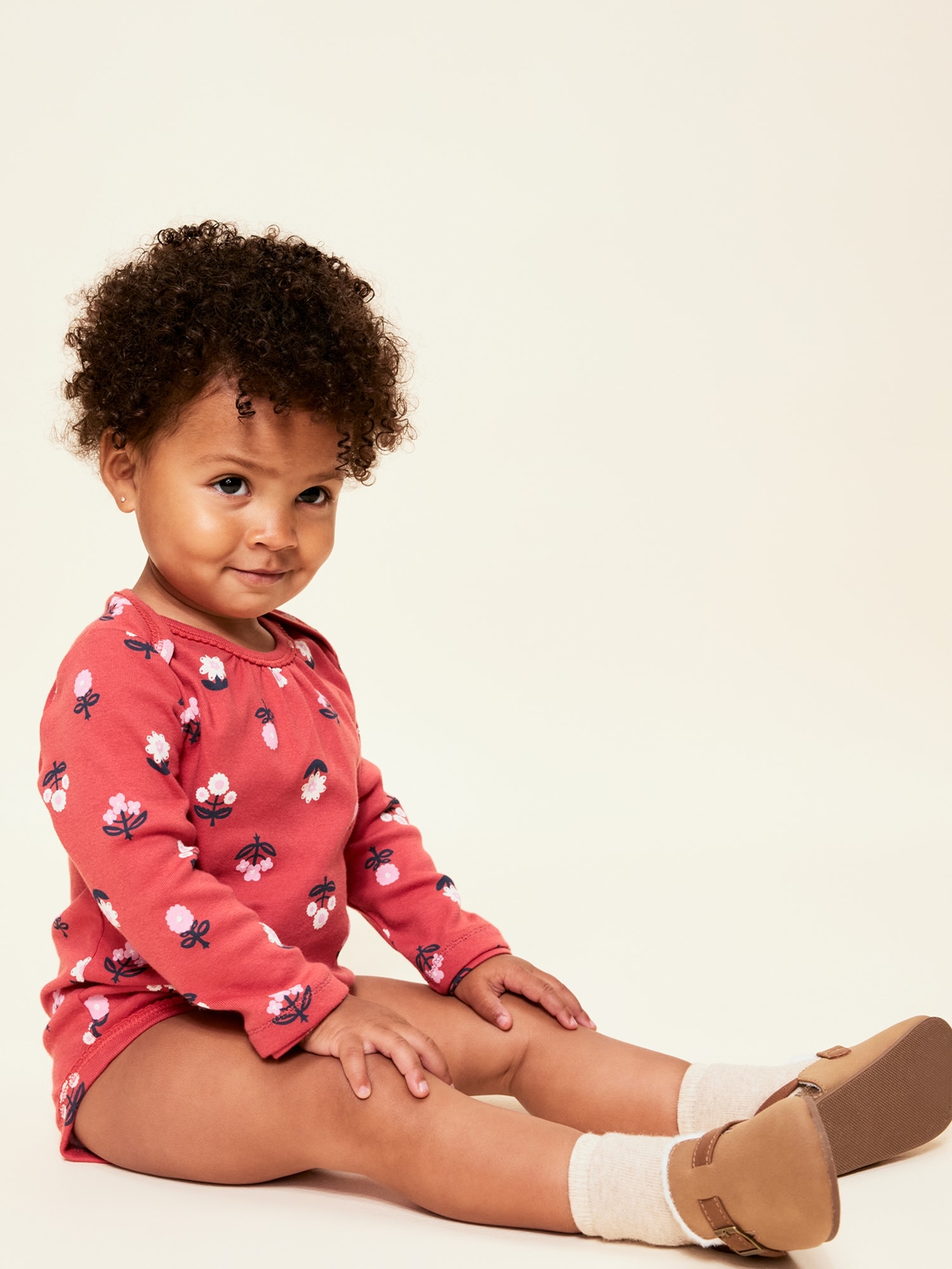 Printed Long-Sleeve Bodysuit for Baby