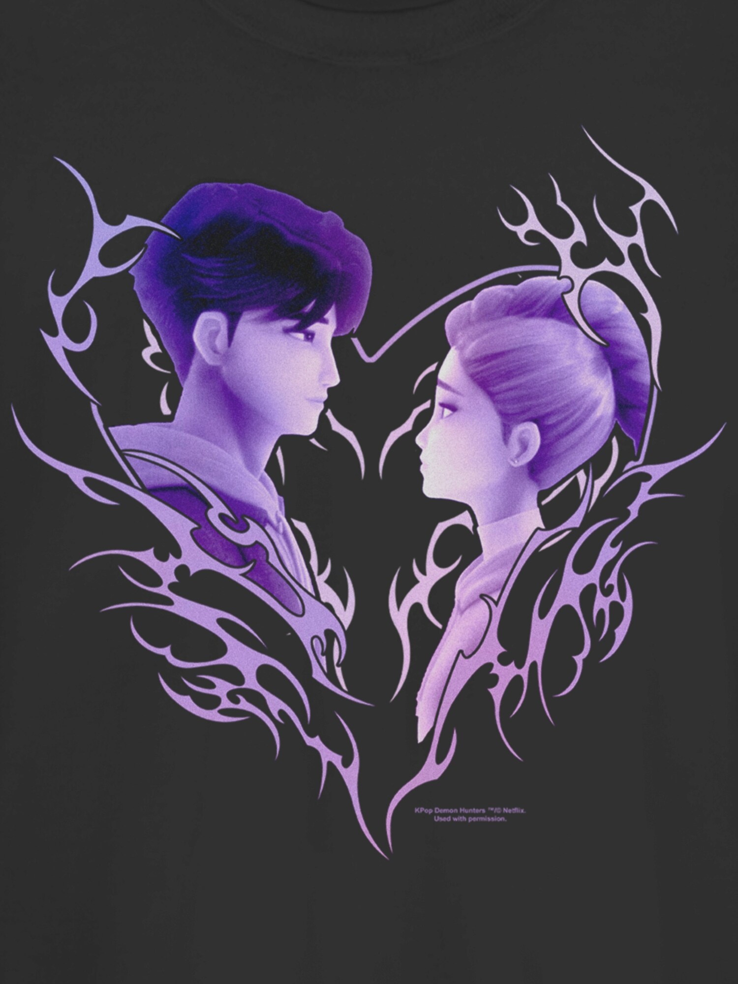 Женская футболка Old Navy K-Pop Demon Hunters Love Graphic, цвет: Чёрный — фото 2