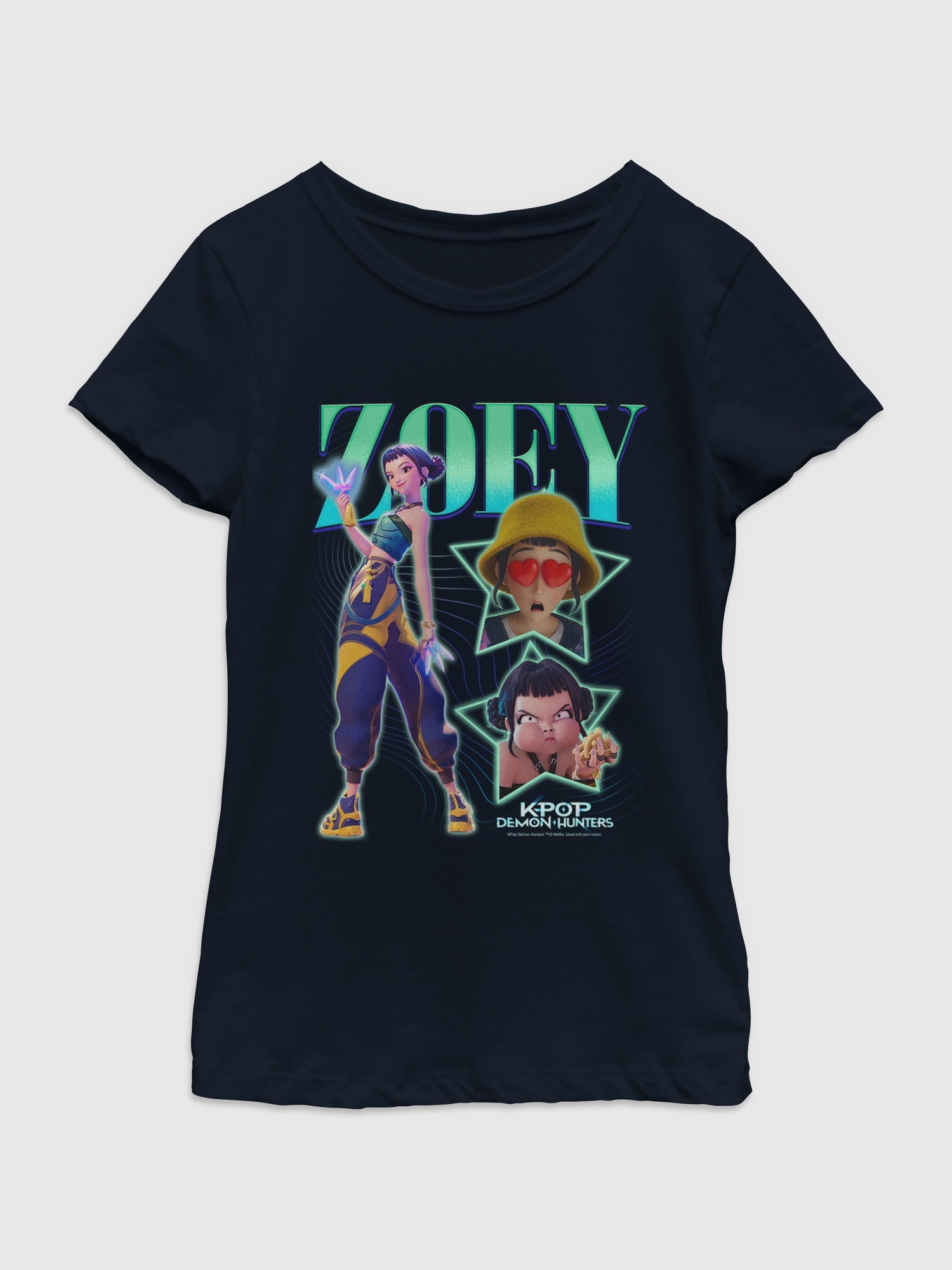 K-Pop Demon Hunters Y2K Zoey Graphic T-Shirt for Girls