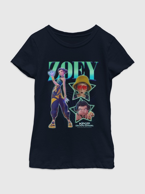 K-Pop Demon Hunters Y2K Zoey Graphic T-Shirt for Girls