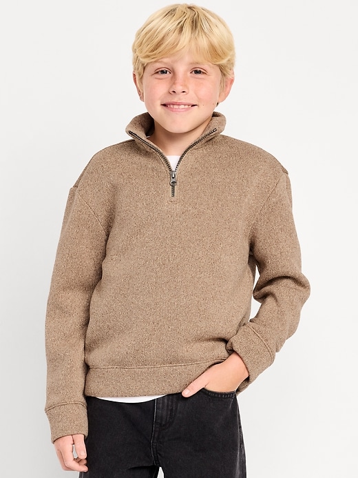 Image number 1 showing, Sweater-Fleece Quarter-Zip for Boys
