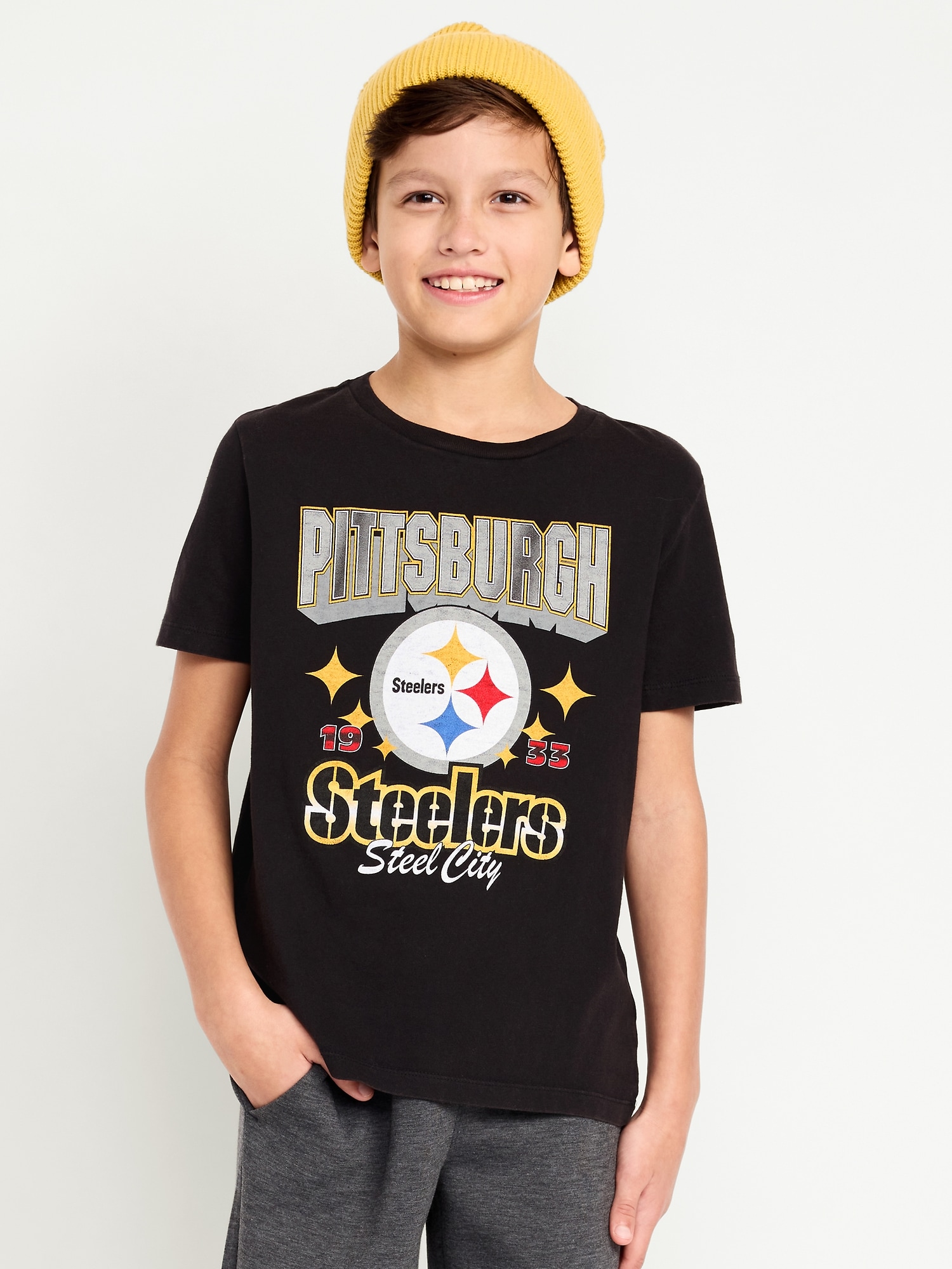 Pittsburgh Steelers Gender-Neutral Graphic T-Shirt for Kids