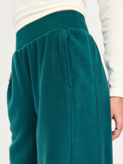 Extra High-Waisted Microfleece Wide-Leg Pants