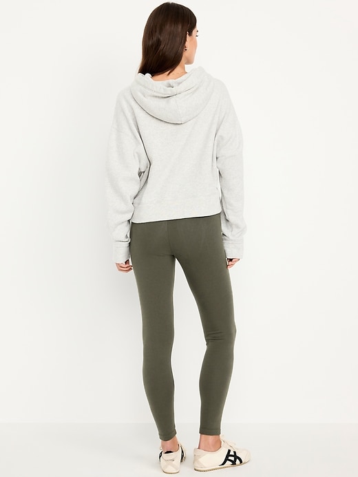 Image number 2 showing, High-Waisted Fleece-Lined Leggings 3-Pack