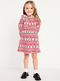 Image number 1 showing, Long-Sleeve Waffle-Knit Dress for Toddler Girls