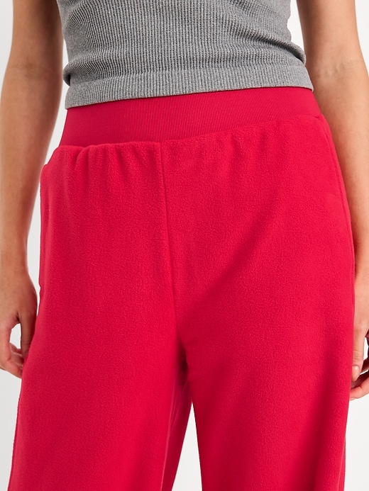 Extra High-Waisted Microfleece Wide-Leg Pants