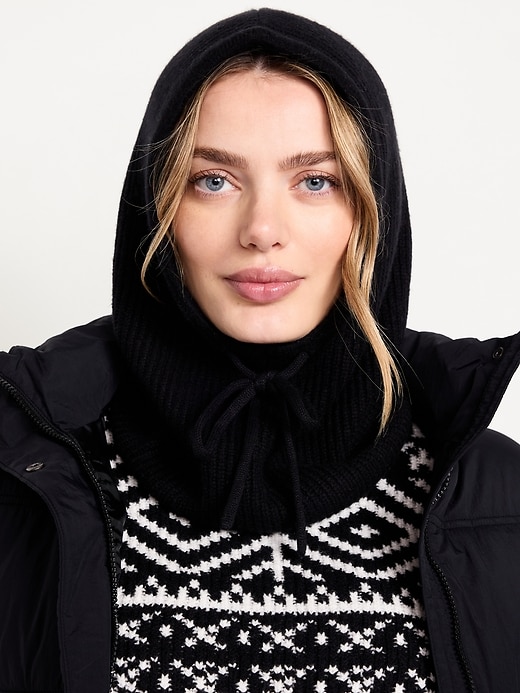 Image number 1 showing, Rib-Knit Balaclava